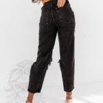 Spodnie boyfriend Manero czarne