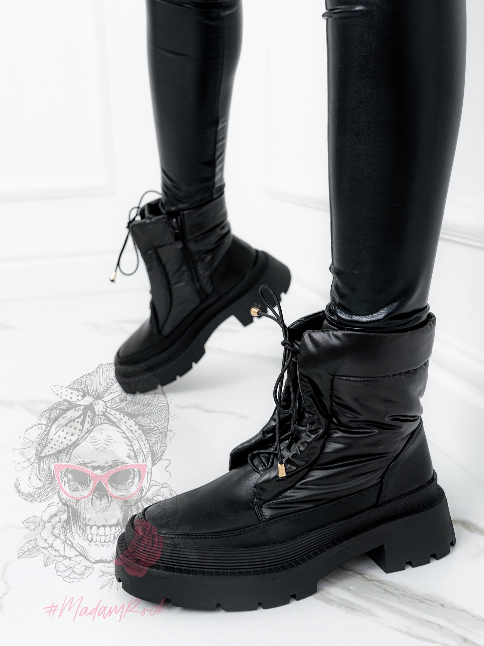 Workery śniegowce Rock Talion czarne