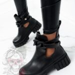 Botki z wycięciem Madam Kurtis II czarne