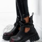 Botki z wycięciem Madam Kurtis II czarne