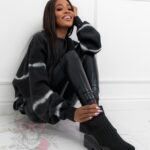 Bluza bawełniana Oversize Marable Colors czarna