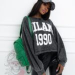 Bluza dekatyzowana Milano szara