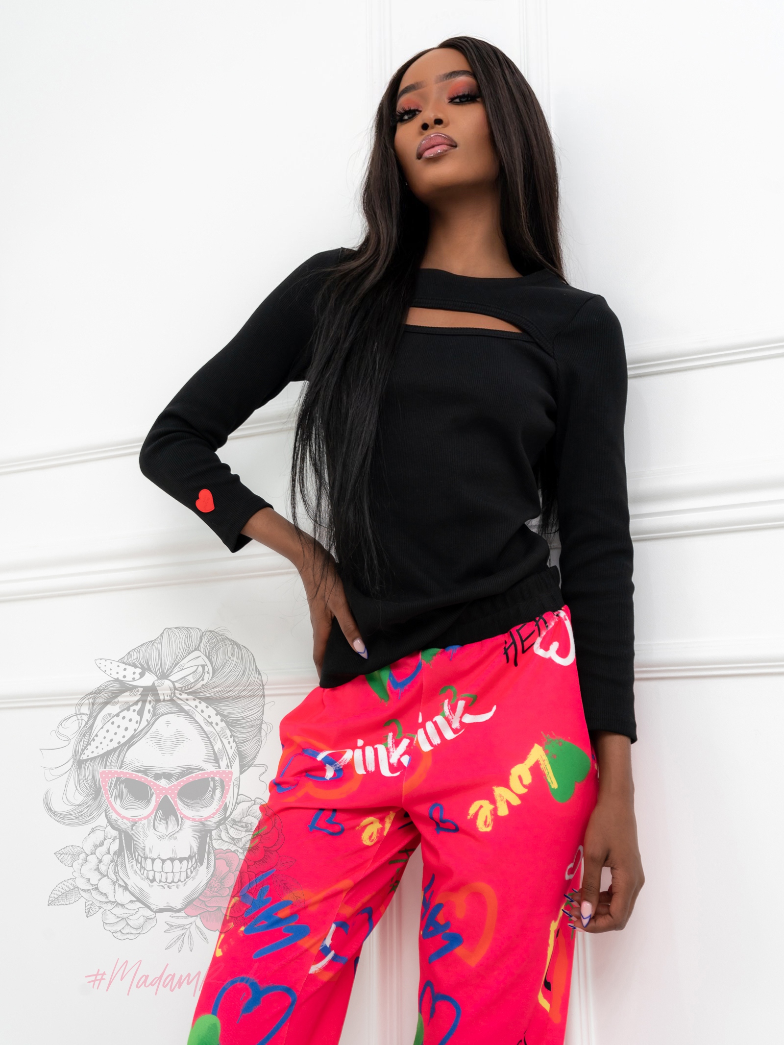 Bluzka bawełniana LakiEye czarna