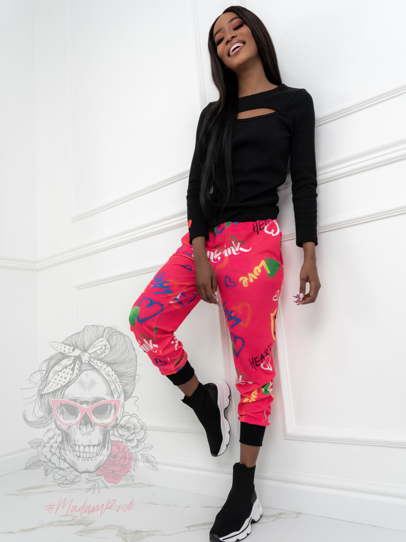 Bluzka bawełniana LakiEye czarna