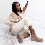 Botki ażurowe Madam Memento cappuccino