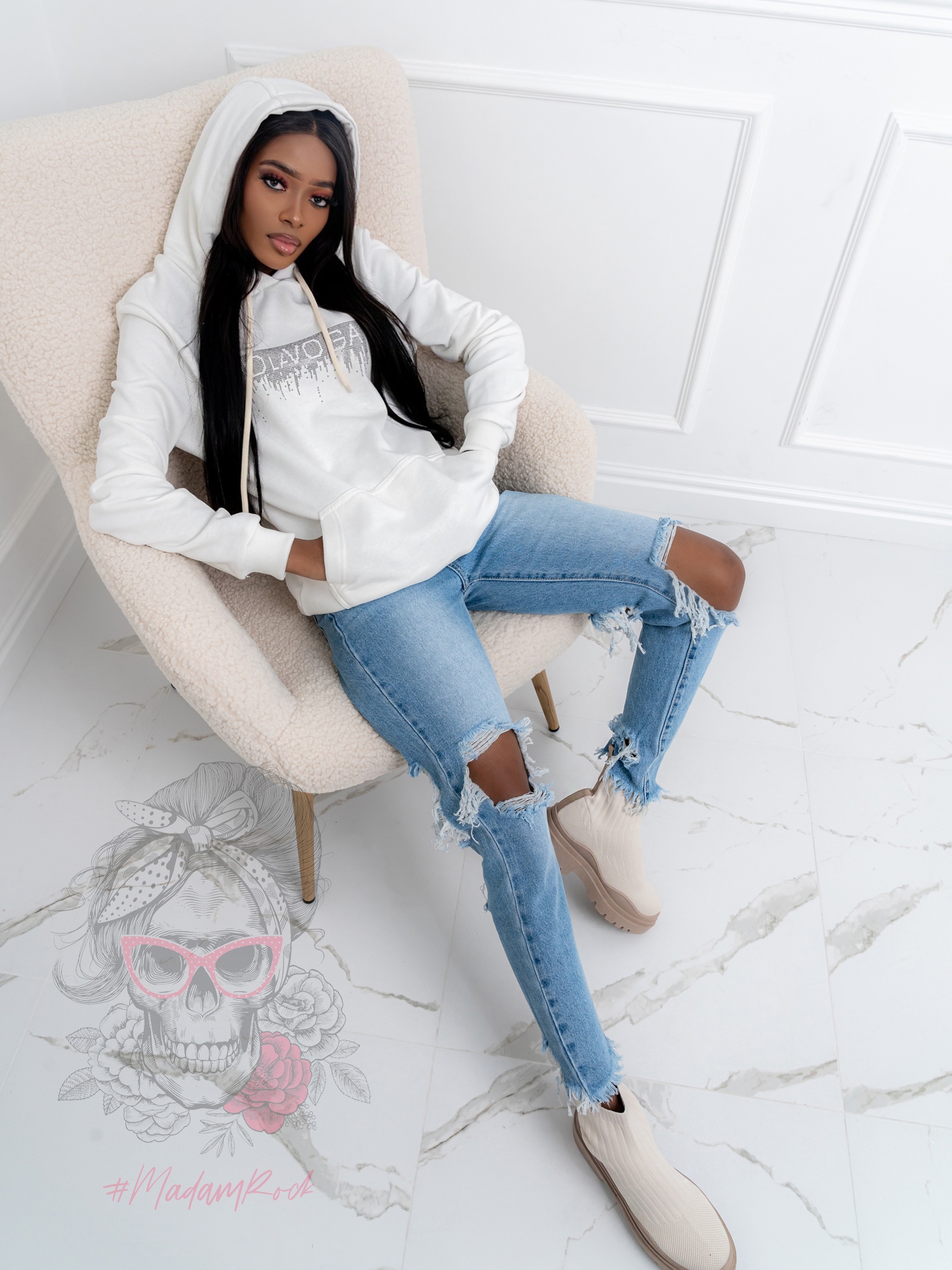 Bluza bawełniana Jets Woman ecru Bluza bawełniana Jets Woman ecru