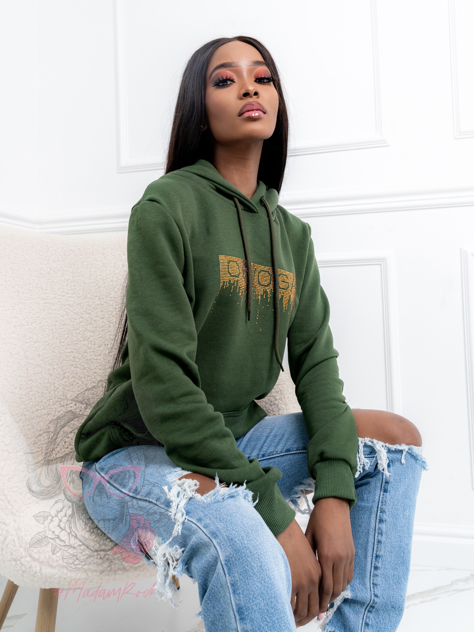 Bluza bawełniana Jets Woman zielona