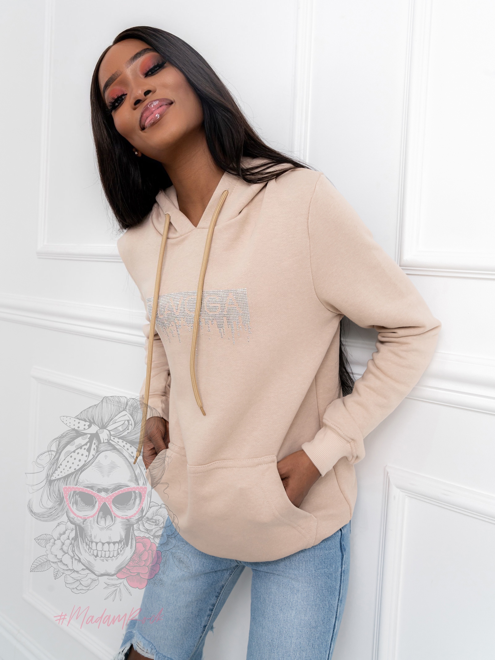 Bluza bawełniana Jets Woman beżowa Bluza bawełniana Jets Woman beżowa