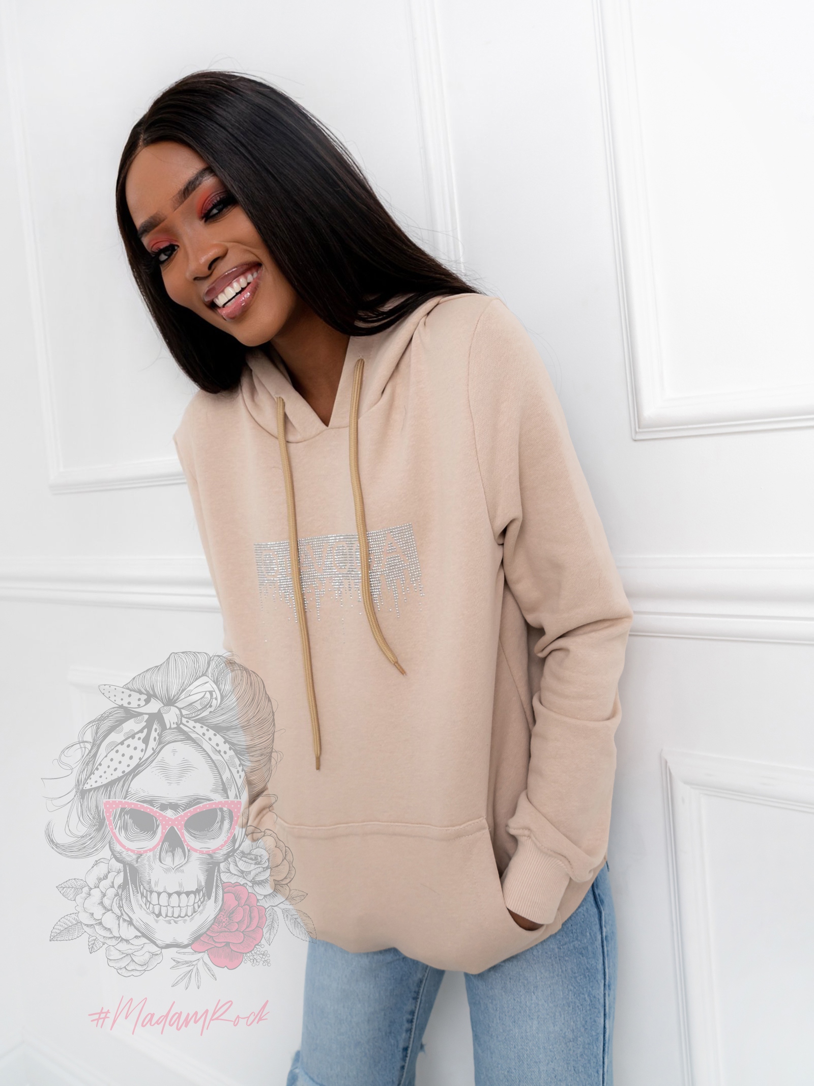 Bluza bawełniana Jets Woman beżowa Bluza bawełniana Jets Woman beżowa