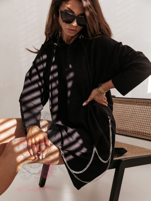 Bluza z łańcuszkami Ashli czarna