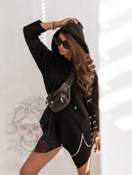 Bluza z łańcuszkami Ashli czarna