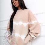 Bluza bawełniana Oversize Marable Colors j.beżowa-białe pasy