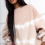 Bluza bawełniana Oversize Marable Colors j.beżowa-białe pasy