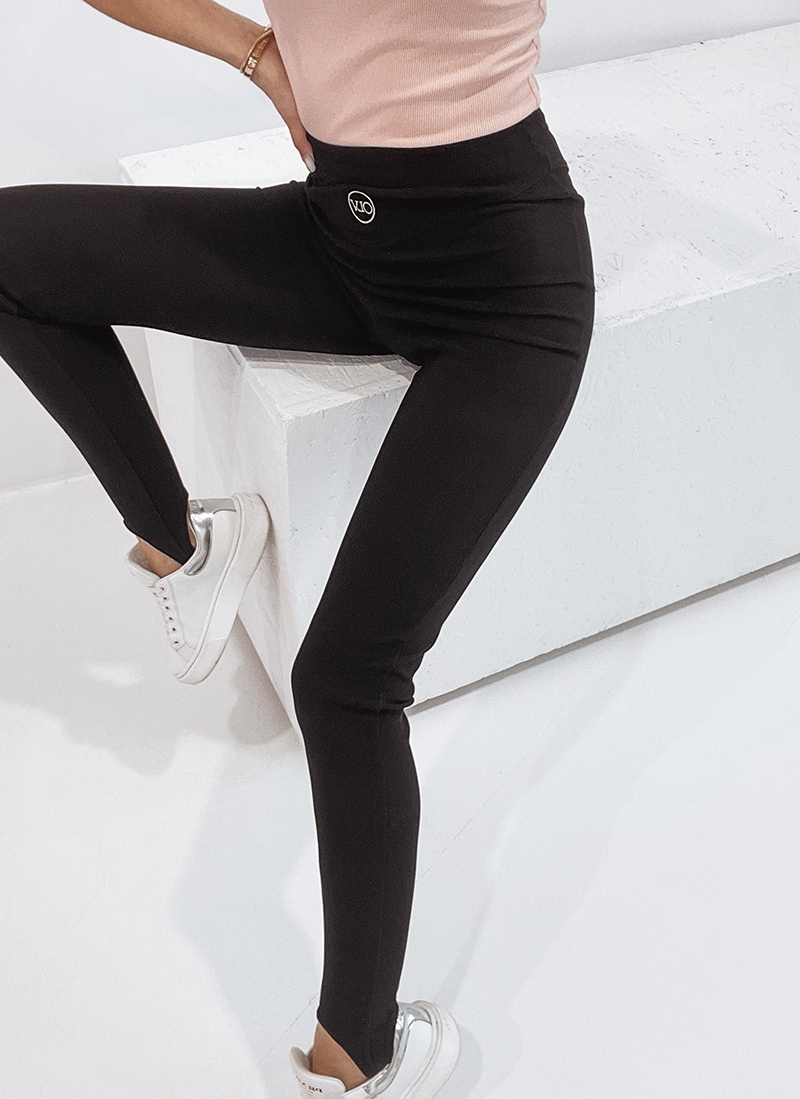 Legginsy logowane Sophie czarne