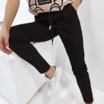 Spodnie casualowe w kant Kelly czarne