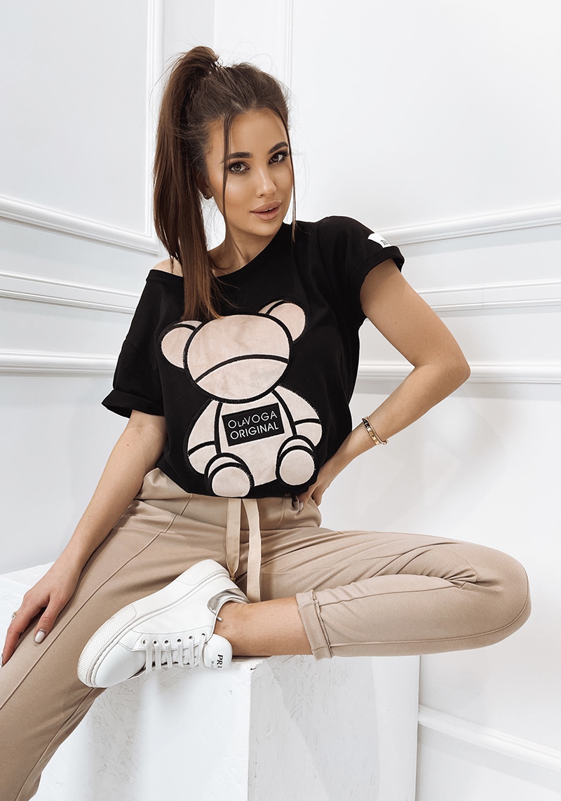 Spodnie casualowe w kant Kelly beżowe