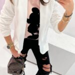 Marynarka klasyczna welurowa Classy ecru