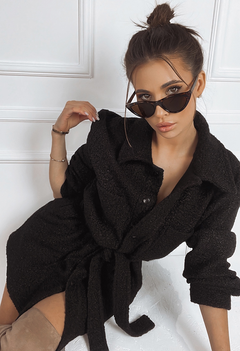 Koszula oversize z misia Vegas czarna