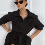 Koszula oversize z misia Vegas czarna