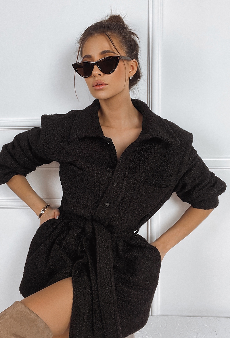 Koszula oversize z misia Vegas czarna