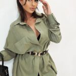 Koszula muślinowa oversize Light khaki