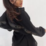 Koszula oversize z paskiem Denver czarna