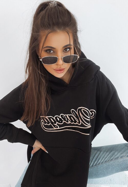 Bluza bawełniana oversize Savannah czarna