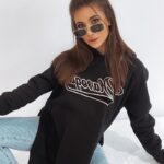 Bluza bawełniana oversize Savannah czarna