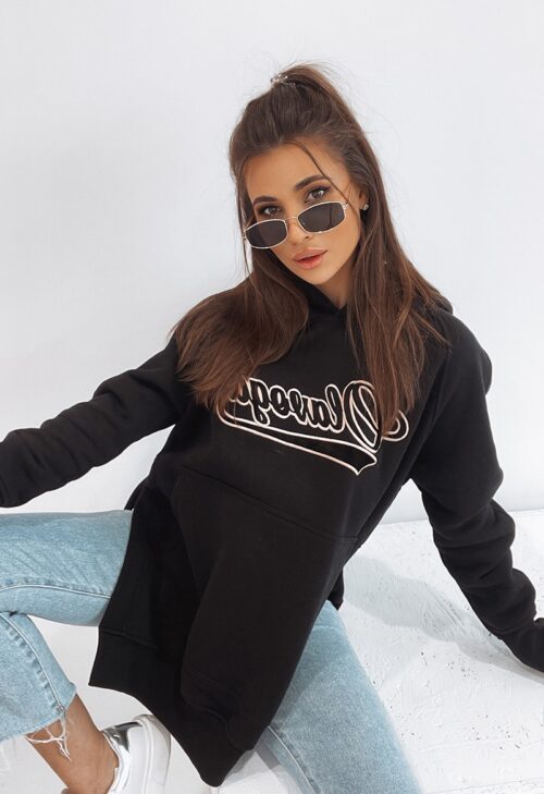 Bluza bawełniana oversize Savannah czarna