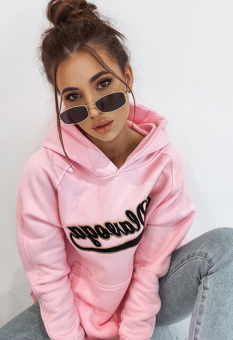 Bluza bawełniana oversize Savannah pudrowa