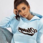 Bluza bawełniana oversize Savannah niebieska