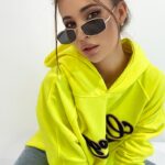 Bluza bawełniana oversize Savannah neonowa limonkowa