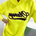 Bluza bawełniana oversize Savannah neonowa limonkowa