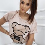 T-shirt bawełniany Teddy Bear beżowy
