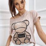T-shirt bawełniany Teddy Bear beżowy