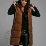 Kamizelka pikowana Cosy karmelowa