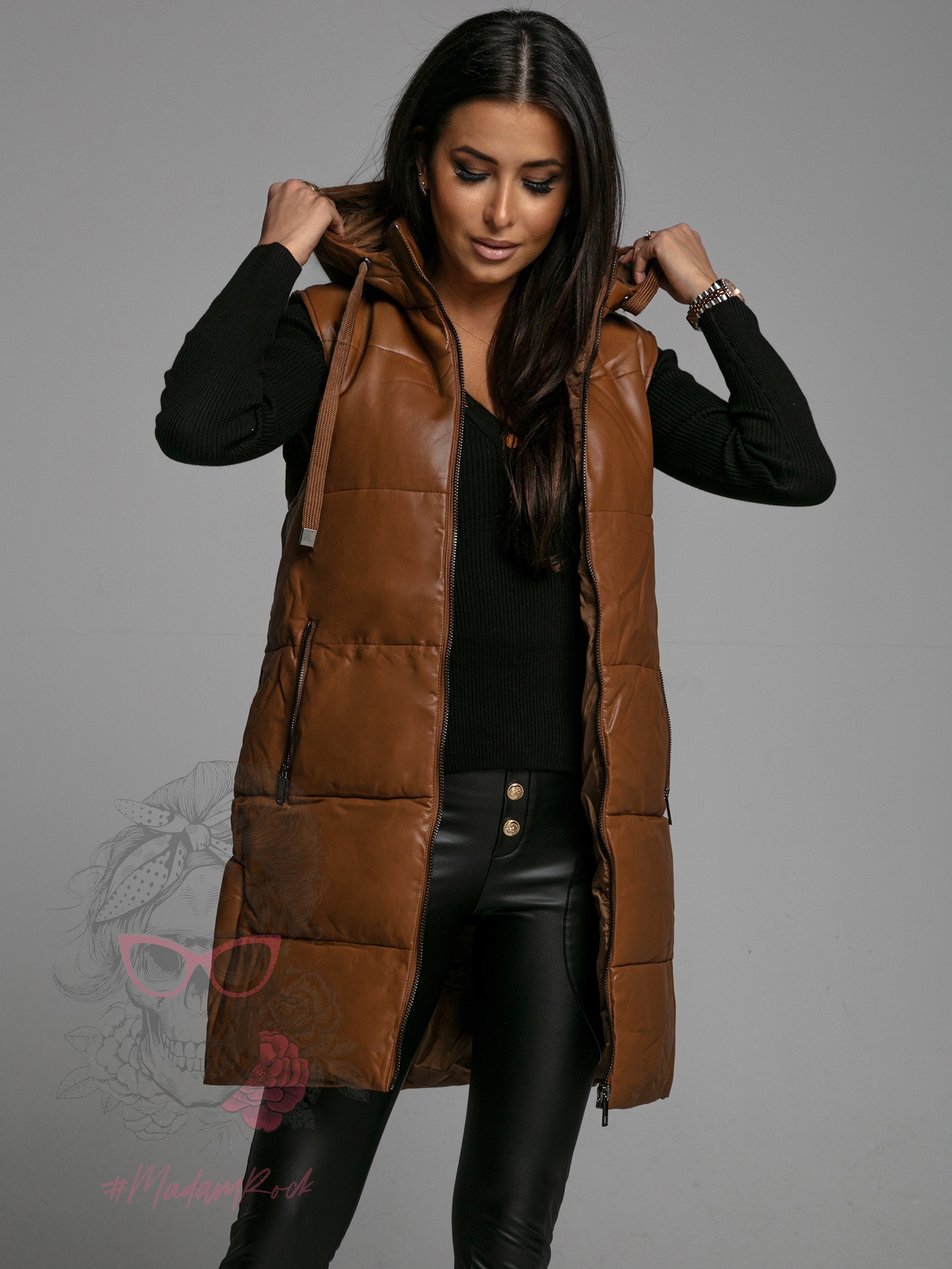 Kamizelka pikowana Cosy karmelowa Kamizelka pikowana Cosy karmelowa