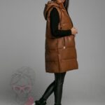 Kamizelka pikowana Cosy karmelowa