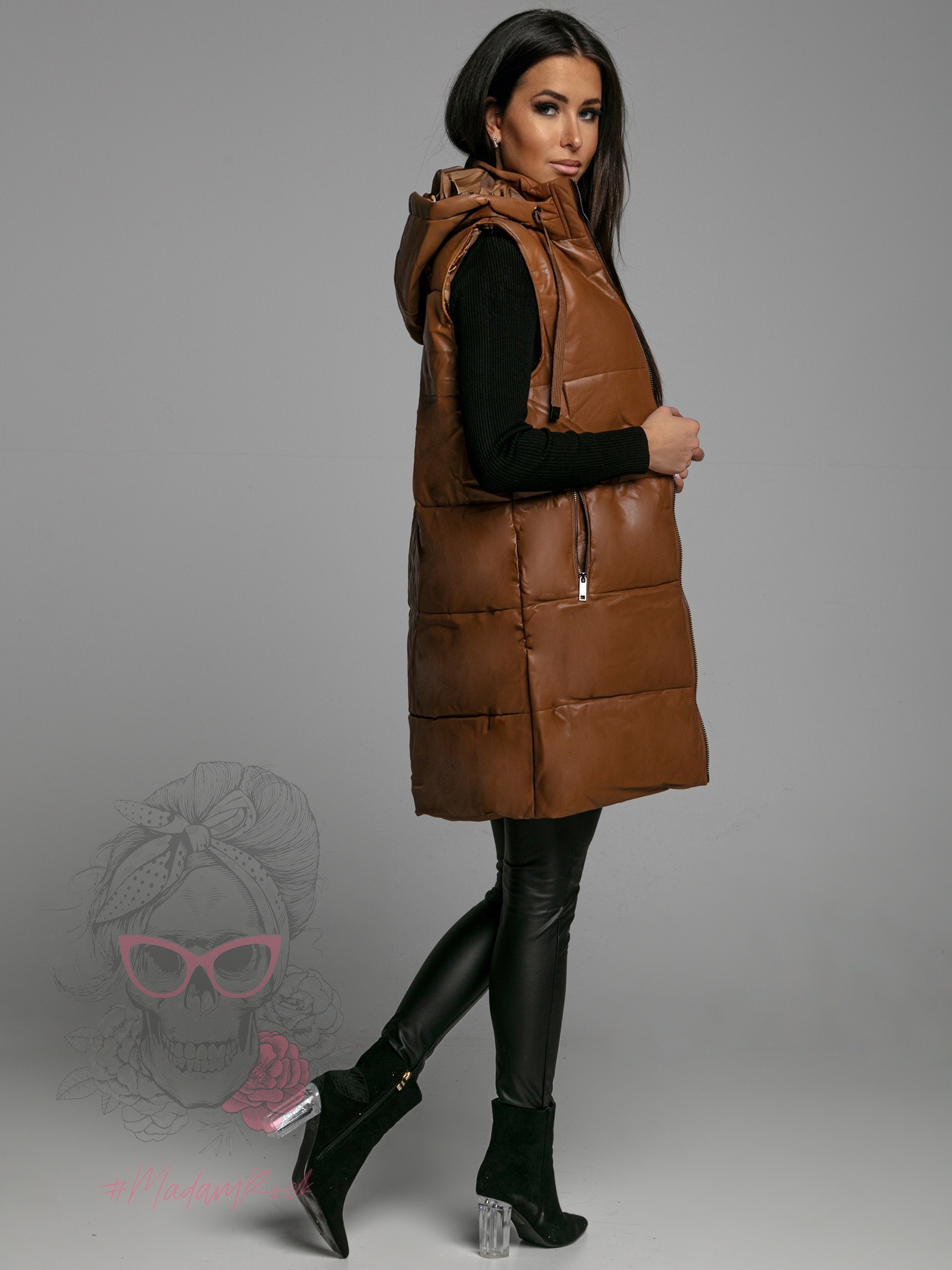 Kamizelka pikowana Cosy karmelowa Kamizelka pikowana Cosy karmelowa