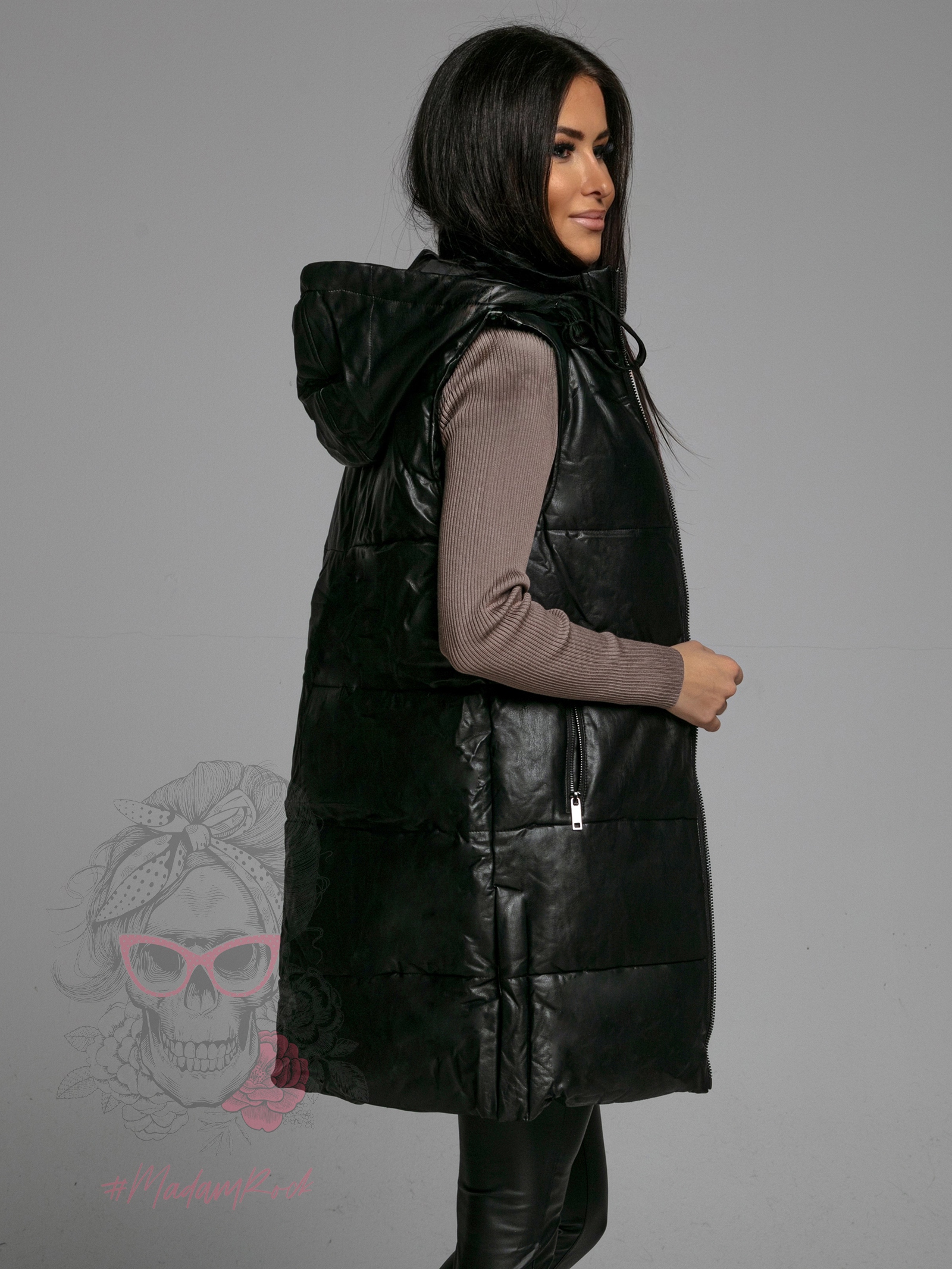 Kamizelka pikowana Cosy czarna