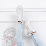 Sneakersy Madam Supre białe / beżowe