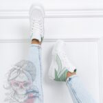 Sneakersy Madam Supre białe/miętowe