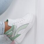 Sneakersy Madam Supre białe/miętowe