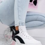 Sneakersy Madam Supre białe/czarne