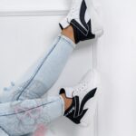 Sneakersy Madam Supre białe/czarne