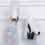 Sneakersy Madam Supre białe/czarne