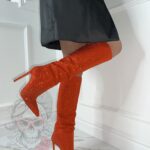 Kozaki z cyrkonii Rock DubaiNight pomarańczowe