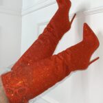 Kozaki z cyrkonii Rock DubaiNight pomarańczowe