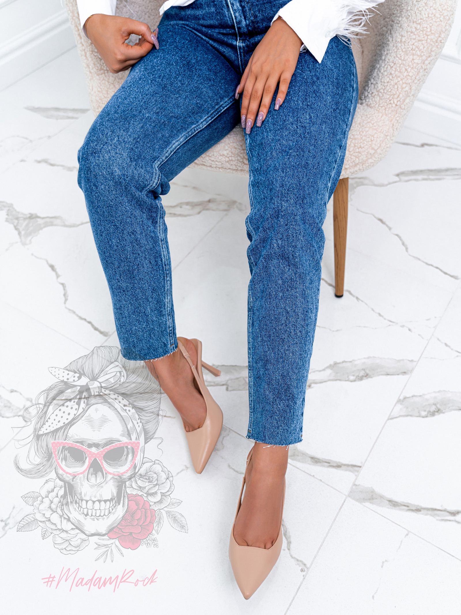 Czółenka bez pięty Madam Alvery beżowe Czółenka bez pięty Madam Alvery beżowe