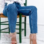 Sandały z piórami Madam Sontre beżowe